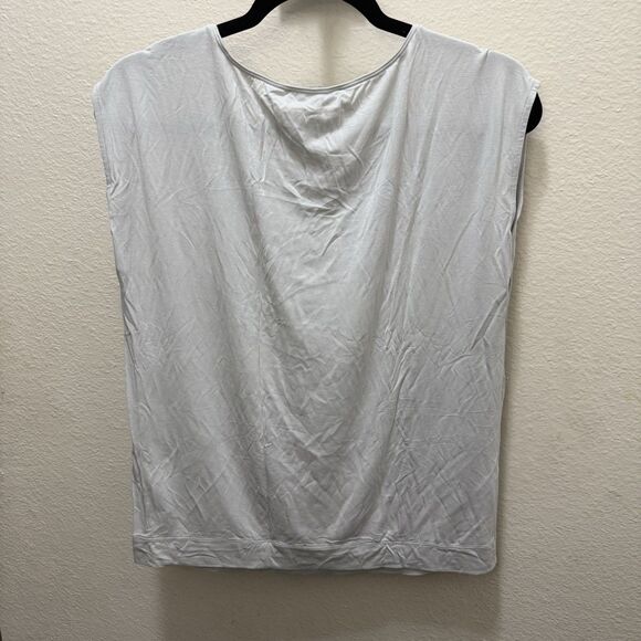 Laura Petites Women’s Top Blouse Gray Size XS Sleeveless With Sequin Detail - Picture 5 of 6
